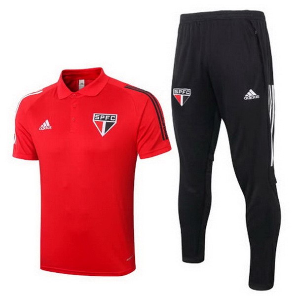 Polo São Paulo Conjunto Completo 2020/21 Rojo Negro